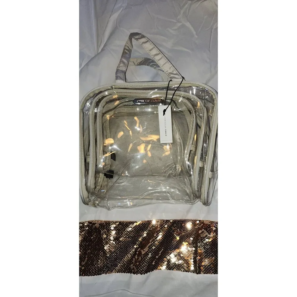 Aimee Kestenberg Vanilla w Silver Nesting Travel Bags